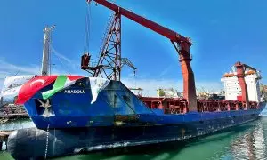 Rumbo a Gaza barco carga
