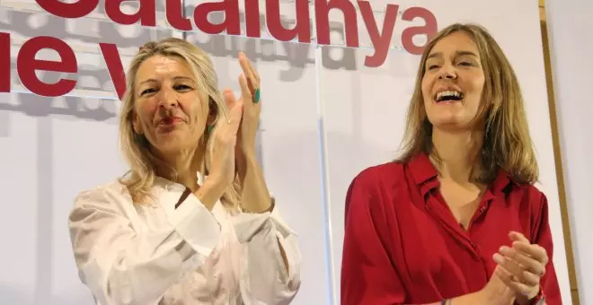 Yolanda Díaz pide un "tsunami democrático frente a la derecha" en Catalunya con el voto a Albiach