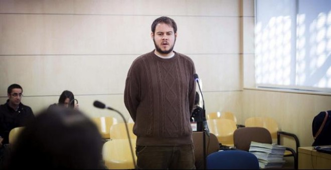 Pablo Hasél, en la Audiencia Nacional.