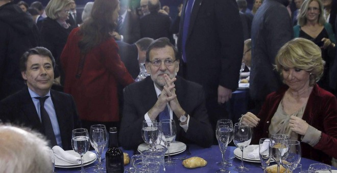 Ignacio González, Mariano Rajoy y Esperanza Aguirre