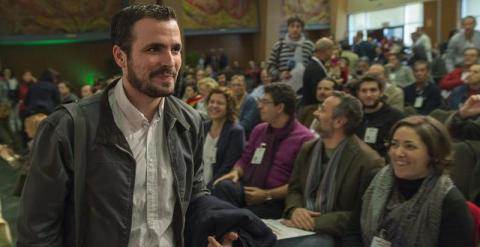 El responsable de Proceso Constituyente de IU a nivel federal, Alberto Garzón, en la I Asamblea de Balance de IU Andalucía, el pasado fin de semana. EFE/Julio Muñoz