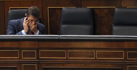 El ministro de Justicia, Rafael Catalá, en su escaño del Congreso de los Diputados EFE