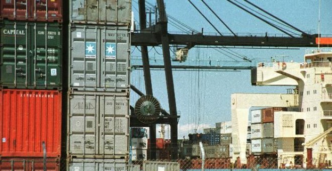 Contenedores en el puerto de Algeciras.