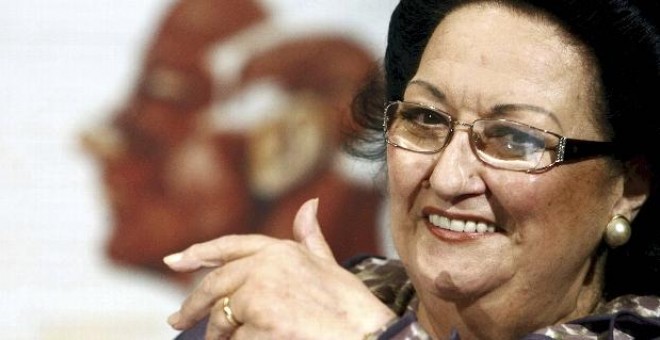 Imagen de la soprano Montserrat Caballé, en las lecciones magistrales que impartió la semana pasada en la Universidad Internacional Menendez Pelayo de Santander.