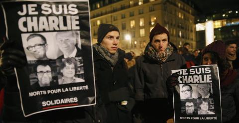 Manifestación en París contra el ataque a 'Charlie Hebdo'. - REUTERS
