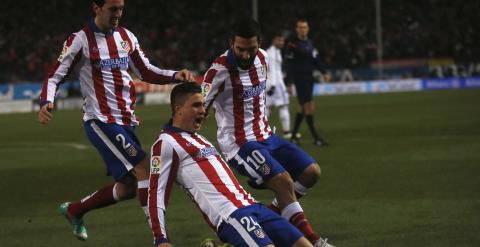 Giménez celebra su gol ante el Madrid. REUTERS/Juan Medina