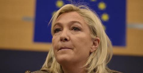 Marine Le Pen comparece en rueda de prensa en el Parlamento Europeo. - EFE