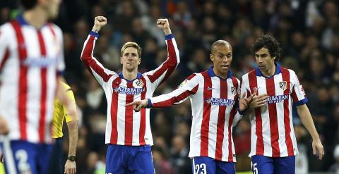 Torres celebra su gol al Madrid. REUTERS/Sergio Pérez