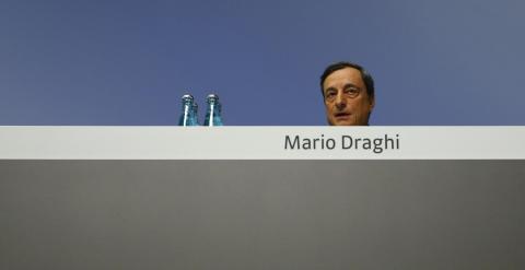 El presidente del BCE, Mario Draghi, en una de sus ruedas de prensa mensuales. REUTERS