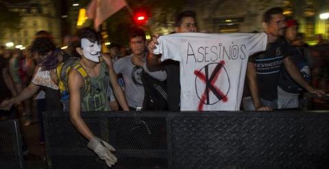 Protesta en Buenos Aires contra la muerte del fiscal Alberto Nisman. - EFE