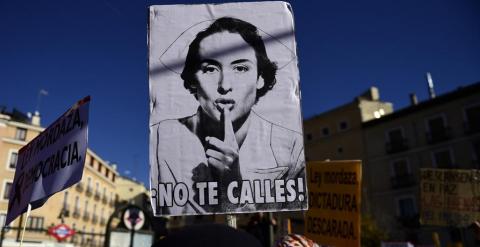 Protestas contra la 'ley Mordaza' en Madrid. AFP