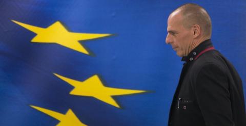 El nuevo ministro de Finanzas griego, Yanis Varoufakis, en la ceremonia de toma de posesión. REUTERS/Marko Djurica