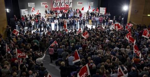 Vista general de la clausura de la XV Conferencia Autonómica que se ha celebrado bajo el lema 'Otra forma de hacer'.- EFE