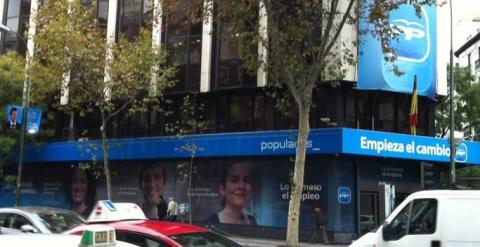 Fachada de la sede del PP en Madrid. EFE