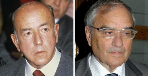 Los exministros franquistas José Utrera Molina, Rodolfo Martín Villa y Fernando Suárez. EFE