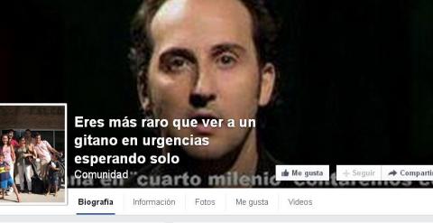 Captura de pantalla de un grupo de Facebook  denunciado por la Fundación Secretariado Gitano.