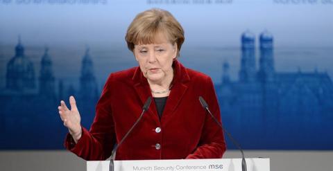 Merkel, durante la conferencia de seguridad en Múncih. EFE/EPA/ANDREAS