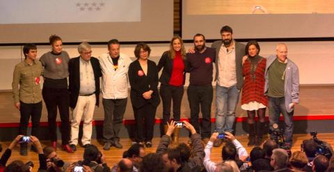 Los participantes en el acto Convocatoria por Madrid.