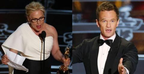 Patricia Arquette y Neil Patrick Harris en la ceremonia de los Oscars./ REUTERS
