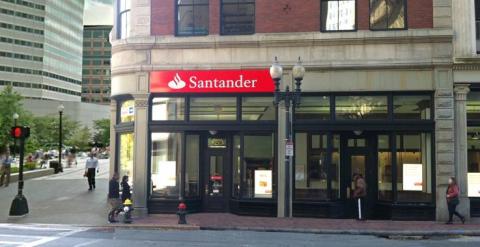 Oficina bancaria de Santander Bank en Boston.