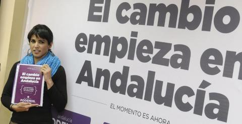 La candidata de Podemos a la presidencia de la Junta de Andalucía, Teresa Rodríguez. / EFE