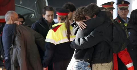 Familiares de los fallecidos en el avión de Germanwings