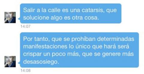 Fragmento de la entrevista mantenida en Twitter