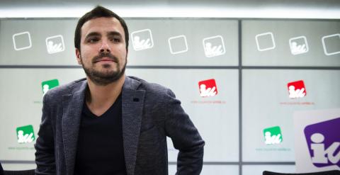 El candidato de IU a la Presidencia del Gobierno, Alberto Garzón, durante la reunión de la Presidencia federal de Izquierda Unida./ EFE-Luca Piergiovanni