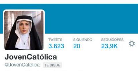El perfil de Joven Católica en Twitter.