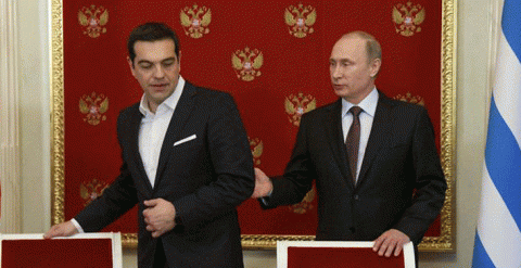 Tsipras y Putin, durante su reunión en el Kremlin. / EFE