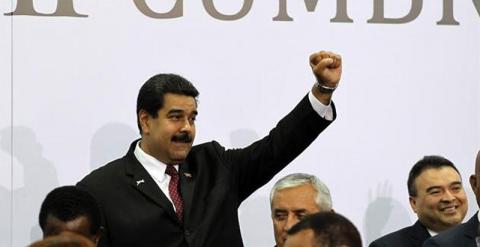 El presidente de Venezuela, Nicolás Maduro, en la VII Cumbre de las Américas. / EFE