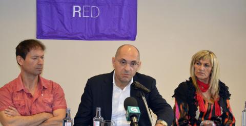 El juez Elpidio José Silva durante la rueda de prensa que ha ofrecido en Vigo como líder del Movimiento Red. EFE/Salvador Sas