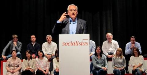 Alfonso Guerra, en el acto del PSOE en Valladolid. E.P.