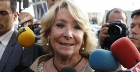 Aguirre a la salida del juzgado de instrucción 14 de Madrid, tras declarar por el incidente de tráfico.