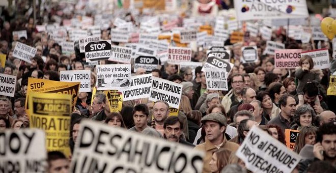 Manifestación en contra de los desahucios. /Olmo Calvo-Sinc