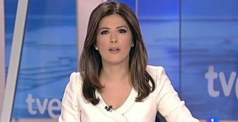 La presentadora Lara Siscar en TVE.