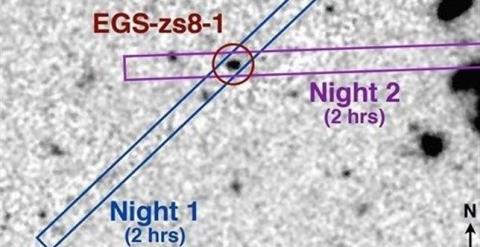 Descubierta la galaxia más lejana conocida, a 13.000 millones de años luz. /OESCH ET AL. 2015