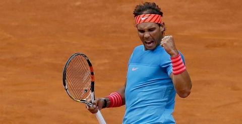 Nadal, durante el partido. EFE/JuanJo Martín