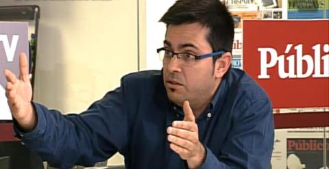Gerardo Pisarello durante su intervención en el debate 'La decisión de Catalunya' de Espacio Público. /PÚBLICO
