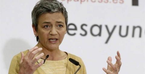 La Comisaria de Competencia de la UE, Margrethe Vestager, de visita en Madrid. / FERNADO ALVARADO (EFE)