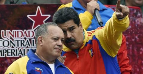 El presidente de Venezuela, Nicolás Maduro, y el presidente de la Asamblea Nacional, Diosdado Cabello. - AFP