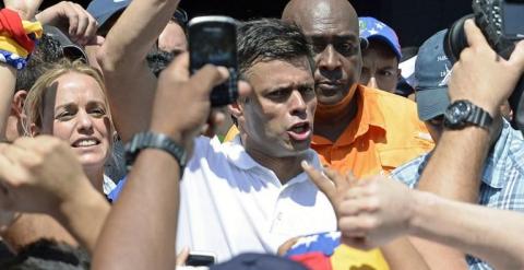 Leopoldo López, en febrero de 2014. - AFP