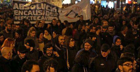 Protestas en Barcelona por la condena del Tribunal Supremo. EFE