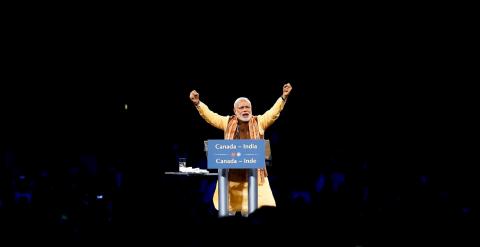 Narendra Modi hablando en una conferencia en Toronto / REUTERS