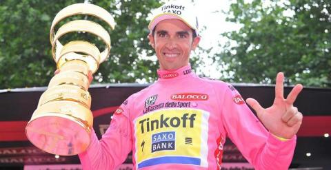 Contador tras ganar el Giro de Italia./EFE