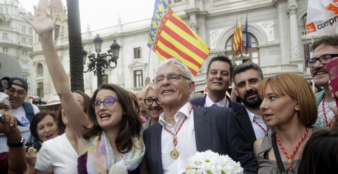 El nuevo alcalde de Valencia Joan Ribó y Mónica Oltra. /REUTERS