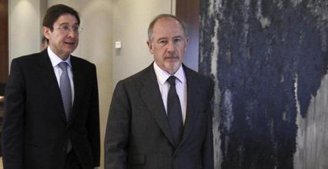 El presidente de Bankia, José Ignacio Goirigolzarri, en una foto de archivo con Rodrigo Rato. EFE