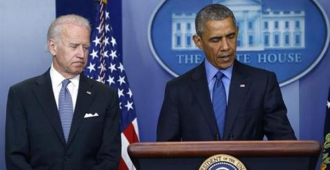 Barack Obama, durante la comparecencia de hoy en la que pedía una reflexión colectiva sobre el problema de las armas. Jonathan Ernst (REUTERS)