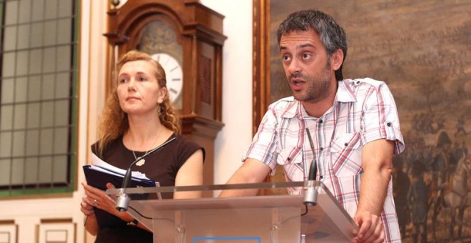 La concejala de Hacienda, Eugenia Vieito, y el alcalde de A Coruña, Xulio Ferreiro.