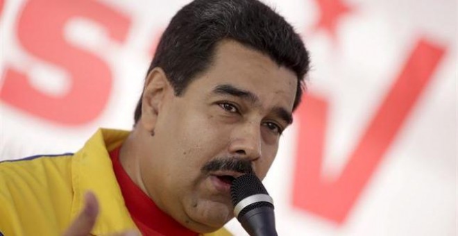 El presidente de Venezuela Nicolás Maduro, durante un acto del PSUV, el mayoritario en su gobierno. EP